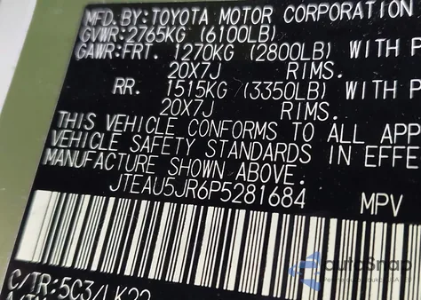 2023 Toyota 4Runner Trd Sport z USA, uszkodzony, nr VIN JTEAU5JR6P5281684